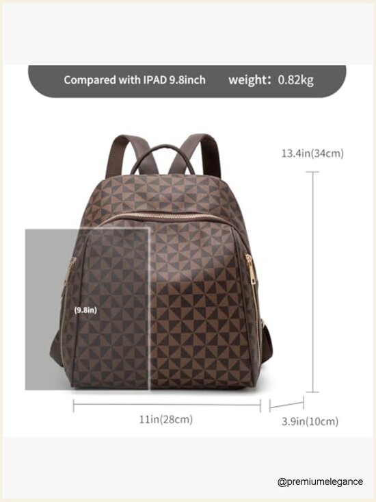 Large Leather Anti-Theft Fashion Backpack Purse for Women main image 6